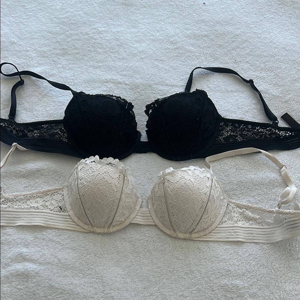 Elegant Lace Black and White Bras